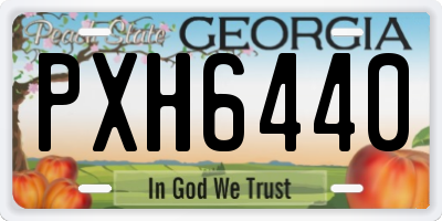 GA license plate PXH6440