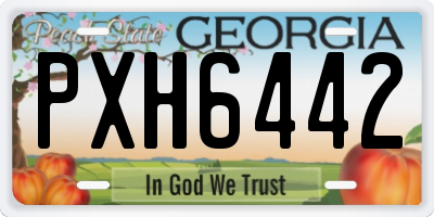 GA license plate PXH6442
