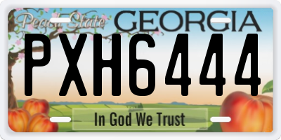 GA license plate PXH6444