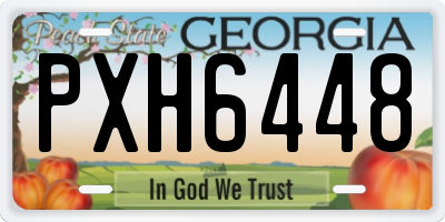 GA license plate PXH6448