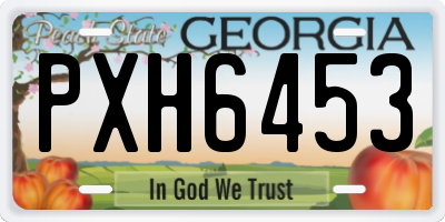GA license plate PXH6453