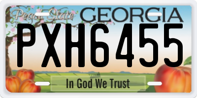 GA license plate PXH6455