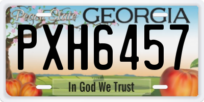 GA license plate PXH6457