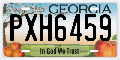 GA license plate PXH6459