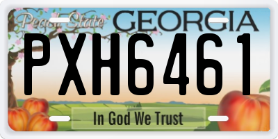 GA license plate PXH6461