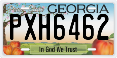GA license plate PXH6462