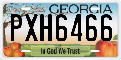 GA license plate PXH6466