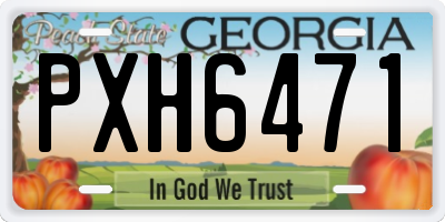 GA license plate PXH6471