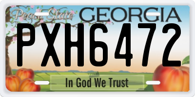 GA license plate PXH6472