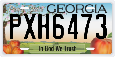 GA license plate PXH6473