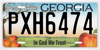 GA license plate PXH6474