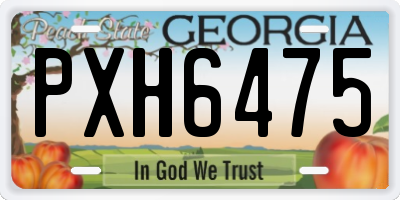 GA license plate PXH6475
