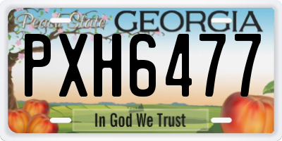 GA license plate PXH6477