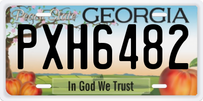 GA license plate PXH6482