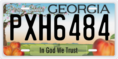 GA license plate PXH6484