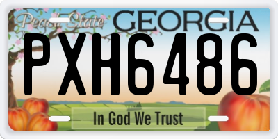 GA license plate PXH6486
