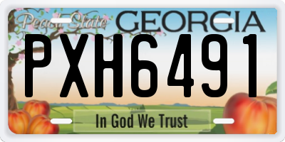 GA license plate PXH6491