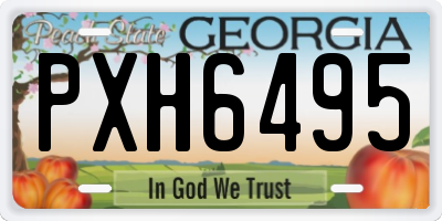 GA license plate PXH6495