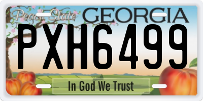 GA license plate PXH6499