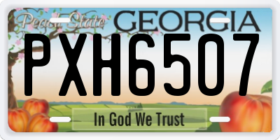 GA license plate PXH6507