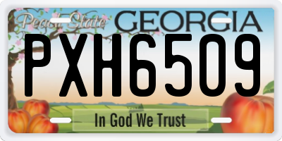 GA license plate PXH6509
