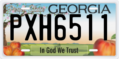 GA license plate PXH6511