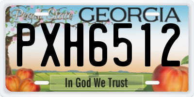 GA license plate PXH6512