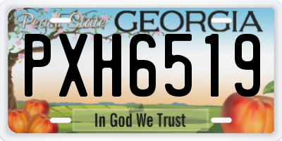 GA license plate PXH6519