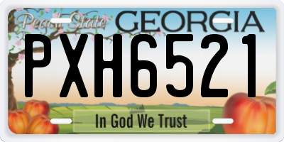 GA license plate PXH6521