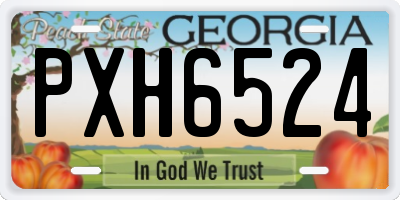 GA license plate PXH6524