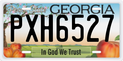 GA license plate PXH6527