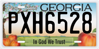 GA license plate PXH6528