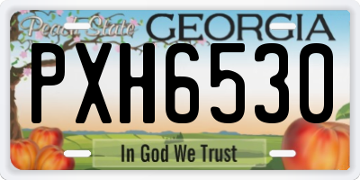 GA license plate PXH6530