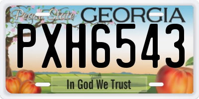 GA license plate PXH6543