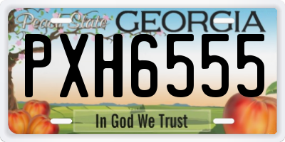 GA license plate PXH6555