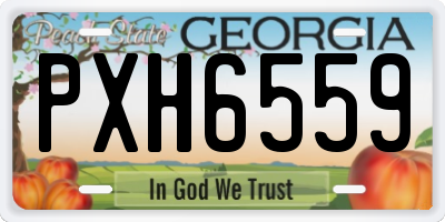 GA license plate PXH6559
