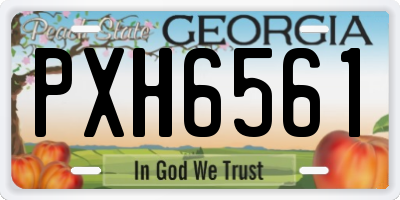 GA license plate PXH6561