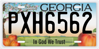 GA license plate PXH6562