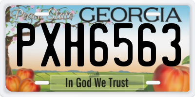 GA license plate PXH6563
