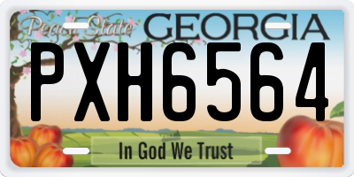 GA license plate PXH6564