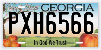 GA license plate PXH6566