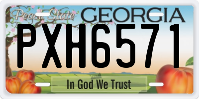 GA license plate PXH6571