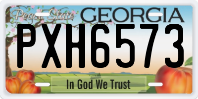 GA license plate PXH6573