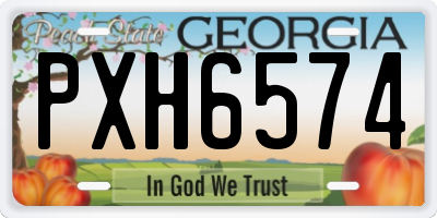 GA license plate PXH6574