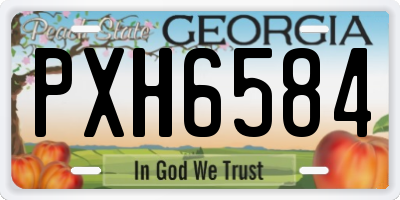 GA license plate PXH6584