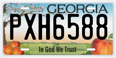 GA license plate PXH6588