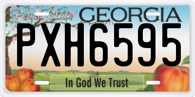GA license plate PXH6595