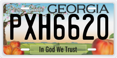 GA license plate PXH6620