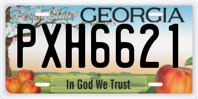 GA license plate PXH6621