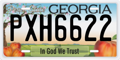 GA license plate PXH6622